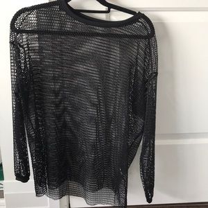 Black mesh long sleeve